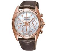 Seiko Ladies Reloj para Mujer Analógico de Cuarzo japonés con Brazalete de Piel de Vaca SRW784P1
