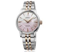 Seiko Presage SRPM06J1 - Reloj automático para mujer, nácar rosa, pulsera bicolor acero y oro rosa, modelo SRPM06J1