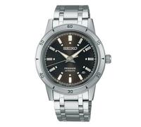 Seiko Presage Style 60's Automatic Men's Watch Black Background SRPL09J1 Steel Case and Bracelet