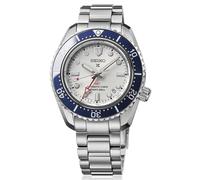 Seiko Prospex SPB519J1, Reloj GMT automático, esfera blanca, bisel azul, edición 60° aniversario