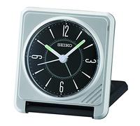 Seiko QHT015A - Reloj Despertador analógico de Viaje, Color Plateado