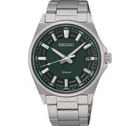 Seiko Reloj analógico para hombre SUR503P1 cuarzo esfera verde correa acero inoxidable