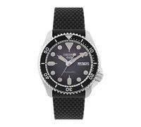 Seiko Reloj analógico automático para Hombre con Correa de Silicona SRPD73K2, Negro, Correa