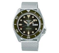 Seiko Reloj Analógico para Hombre de Automático con Correa en Acero Inoxidable, Verde, Suits, SRPD75K1