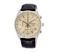 Seiko Reloj Analógico para Hombre de Cuarzo japonés con Correa en Cuero Genuino SSB383P1