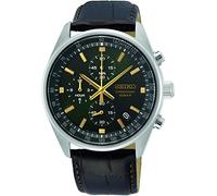 Seiko Reloj Analógico para Hombre de Cuarzo japonés con Correa en Cuero Genuino SSB385P1