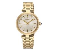 Seiko Reloj analógico para Mujer con Correa de Acero Inoxidable SRZ554P1, Dorado, Vestido