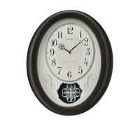 Seiko Reloj de melodía, 31 cm, oro champán, analógico, 18 melodías, cristales Swarovski, funciona con pilas