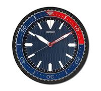 Seiko Reloj de pared con esfera azul y barrido silencioso QXA791J