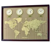 Seiko - Reloj de Pared, Madera, Color marrón, 44,3 x 60 x 5,5 cm
