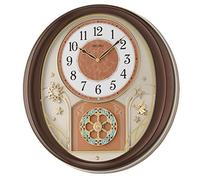 SEIKO Reloj de Pared, Resina, marrón/Dorado