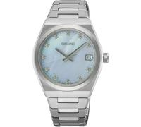 Seiko Reloj de Pulsera clásico para Mujer en Color Plateado con Correa de Acero Inoxidable, Resistencia al Agua: 10 Bar, diámetro de la Caja: 34 mm, SUR603P1