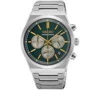 Seiko Reloj de Pulsera cronógrafo para Hombre en Color Plateado con Correa de Acero Inoxidable, Resistencia al Agua: 5 Bar, diámetro de la Caja: 40 mm, SSB461P1