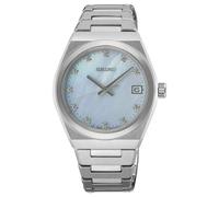 Seiko Reloj Essential Time Con Esfera De Nácar Azul Claro Con Diamantes