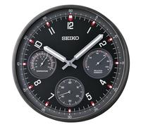 SEIKO Shelby - Reloj de Pared sin tictac, Negro, 33 cm