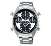 Seiko Speedtimer - Reloj cronógrafo Solar para Hombre, Plateado/Blanco, Pulsera