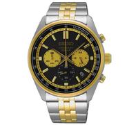 Seiko Reloj cronógrafo SSB430P1 para hombre Esfera negra Acero inoxidable