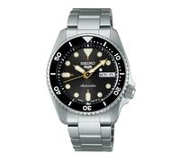 Seiko SRPL79K1 5 Sports SKX Reloj automático de Acero Inoxidable para Hombre, Caja de 38 mm, Negro/Plateado