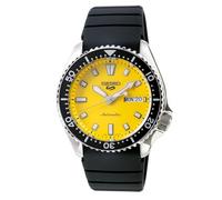 Seiko SRPL87K1 5 Sport SKX Redux - Reloj automático de Silicona para Hombre, tamaño de la Caja 42,5 mm, Amarillo/Negro
