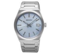 Seiko Essential Time SUR599P1 - Pulsera de acero inoxidable con esfera azul cielo (38,9 mm)