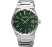 Seiko Reloj analógico para hombre SUR601P1 38,9 mm esfera verde bosque correa acero inoxidable
