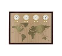 Reloj de pared de madera con batería de cuarzo de hora mundial Seiko QXA722B