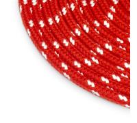 Seiletech.de Cuerda de poliéster, 6 mm, 20 m, color rojo con manchas blancas, cordón, trenzado de 16 capas, buen agarre