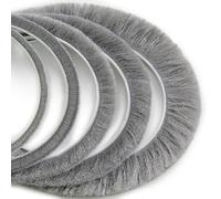 Seiletech.de Junta de cepillo - Longitud 1 m - Altura 15 mm - Ancho 6,9 mm - Gris - Autoadhesivo - Junta para puerta corredera - Puertas ventanas y armarios