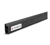 Seiletech.de Junta magnética UM02 - 2 x 2 m - Junta para puerta de cristal de 6 mm 7 mm 8 mm - parte trasera - perfil repelente al agua - Junta de ducha - mampara de ducha - con borde de goma