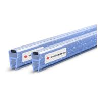 Seiletech.de Junta magnética UM03, 2 x 2 m, junta para puerta de cristal de 4 mm, 5 mm, 6 mm, transparente, perfil repelente al agua, mampara de ducha, con labio de goma, protección contra impactos,