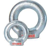 Seilwerk STANKE 10x cáncamo hembra M12 tornillo con anilla, perno con ojo 12 mm galvanizado