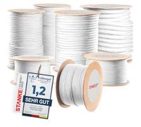 Seilwerk STANKE Cuerda de Polipropileno Blanca 6mm 50m - Cuerda para Atar tomateras, jardín Exterior - SOGA para Agricultura, construcción