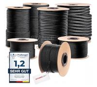 Seilwerk STANKE Cuerda de Polipropileno Negra 12mm 30m - Cuerda para Tender Ropa Exterior, Sujetar una Tienda de campaña- SOGA para jardín Exterior, Pesca
