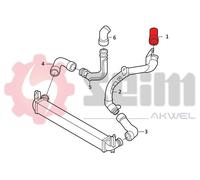 SEIM Manguera de Ladeluft Turboschlauch para VW Polo 1.6 TDI 1.2 Audi A1