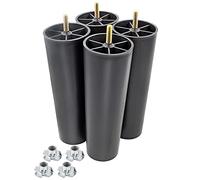 Seimneire 4 patas de sofá de 8 pulgadas, patas cónicas de plástico con pernos de suspensión M8 para sofá, tocador, armario, silla, cama, mesa de café