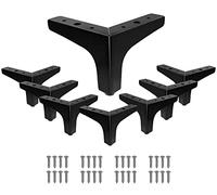 Seimneire 8 patas de muebles de 4 pulgadas, patas de sofá de estilo moderno, patas triangulares de metal negro mate para mesa, armario, sofá, sillón