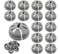 Seimneire Paquete de 25 conectores a granel no metálicos de 3/8-1/2 pulgadas, conector de cable de plástico, conector de conducto eléctrico, conector de cable gris para tomas de 1/2 pulgada