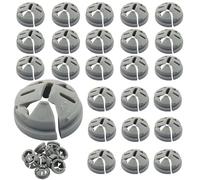 Seimneire Paquete de 35 conectores a granel no metálicos de 3/8-1/2 pulgadas, conector de cable de plástico, conector de conducto eléctrico, conector de cable gris para tomas de 1/2 pulgada