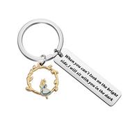 SEIRAA Llaveros con texto en inglés "When you Can't Look on the Bright Side I Will Sit With You in The Dark", Llavero Alice, 0, Moderno