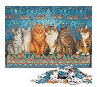 Seis Gatos Puzzle 1000 Piezas para Adultos Juego De Rompecabezas Decoración Cumpleaños Educational Game Stress Relief Toy 1000pcs (75x50cm)