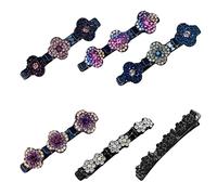Seis horquillas laterales de tres flores, flequillo, pinzas para la segmentación del cabello, pinzas para el cabello para tejer, utilizadas para modelar el cabello, regalos, etc
