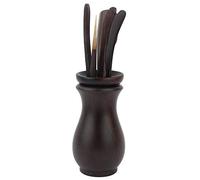Seis juegos de juego de té chino de trompeta para ceremonia del té, accesorios de té de Material de ébano de 20x7cm para amantes del té