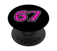 Seis Siete 6 7 Gracioso 67 Gen Alpha Slang 6 7 Meme Chicas Mujeres PopSockets PopGrip Adhesivo