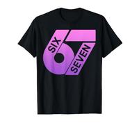 Seis Siete 67 Colorido 6 7 Gen Alpha Slang Divertido 6-7 Meme Camiseta gráfica económica, Hombre, Negro, XL