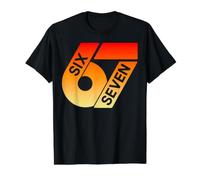 Seis Siete 67 Colorido 6 7 Gen Alpha Slang Divertido 6-7 Meme Camiseta gráfica económica, Hombre, Negro, XL