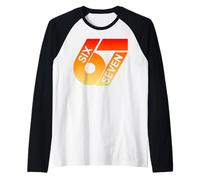 Seis Siete 67 Colorido 6 7 Gen Alpha Slang Divertido 6-7 Meme Camiseta Manga Raglan