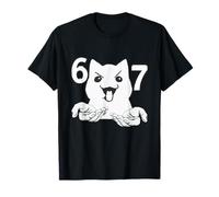 Seis Siete 67 Freaky Cat Lengua Fuera Flight Meme Camiseta