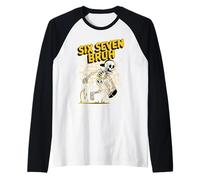 Seis Siete Bruh Esqueleto Meme Diciendo 67 Camiseta Manga Raglan
