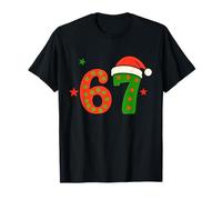 Seis Siete dígitos de Tendencia con Sombrero de Papá Noel - Tendencia 6 7 Camiseta