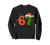 Seis Siete dígitos de Tendencia con Sombrero de Papá Noel - Tendencia 6 7 Sudadera